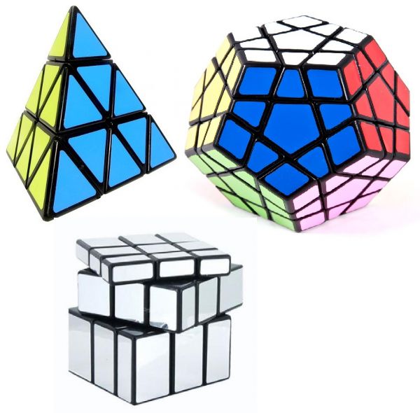 KIT Pyraminx + Megaminx + Mirror Blocks + Brinde